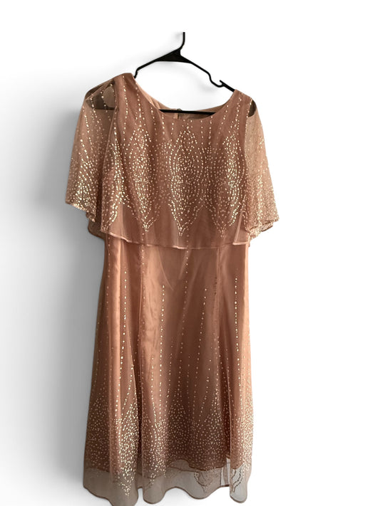 Rose Gold Sequin Cape Dress