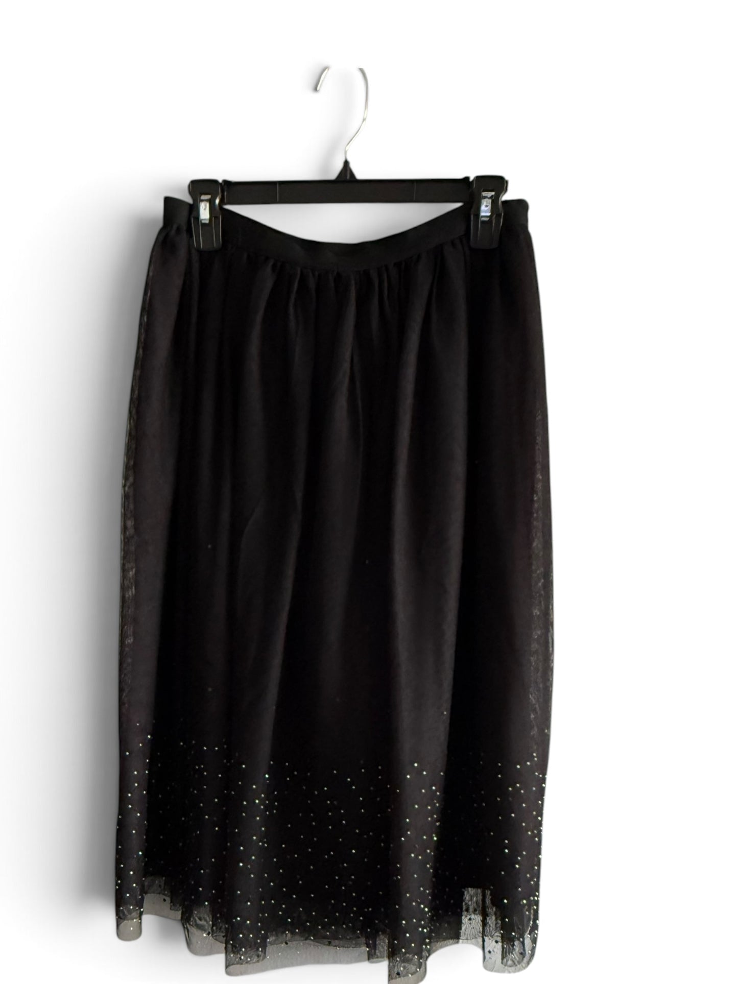 Black Sparkle Tulle Maxi Skirt