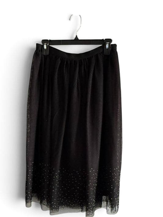 Black Sparkle Tulle Maxi Skirt